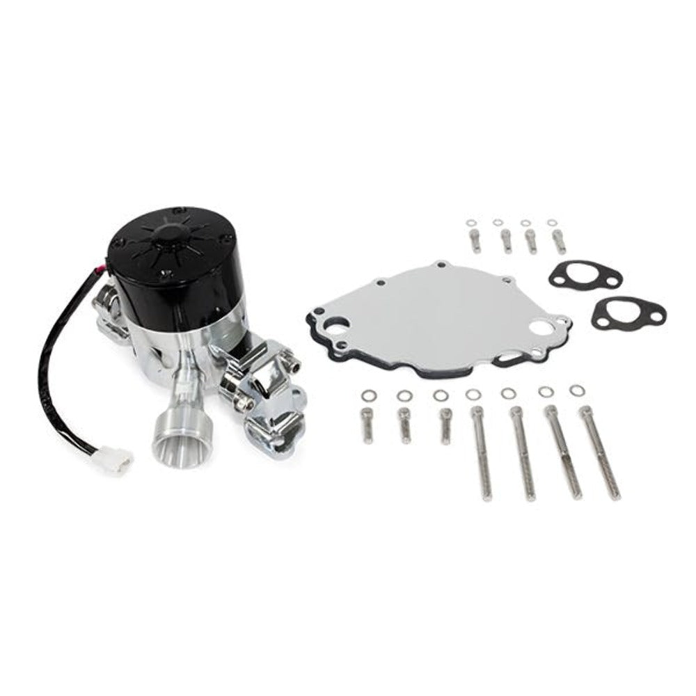 Top Street Performance HC8030C Aluminum Electric Water Pump  Include Backplate, Chrome