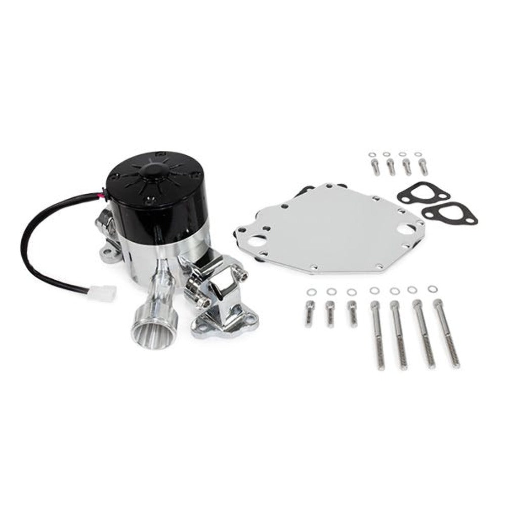 Top Street Performance HC8031C Aluminum Electric Water Pump Include Backplate, Chrome