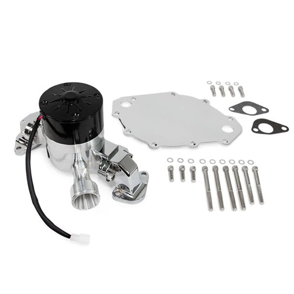 Top Street Performance HC8040C Aluminum Electric Water Pump Include Backplate, Chrome