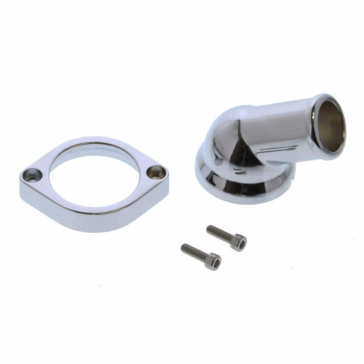 Top Street Performance HC8937C LS 45? Angle Aluminum Water Neck, 360? Swivel, Chrome