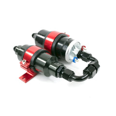 Top Street Performance JM1020BK EFI Inline Bosch 044 Style Dual Fuel Pump and Fuel Filter Alum Mounting Bracket