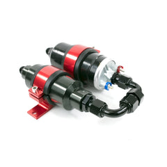 Top Street Performance JM1020R EFI Inline Bosch 044 Style Dual Fuel Pump and Fuel Filter Alum Mounting Bracket
