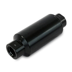 Top Street Performance JM1021BK Aluminum Inline Fuel Filter With 10 Micron Element, ORB-10, Black