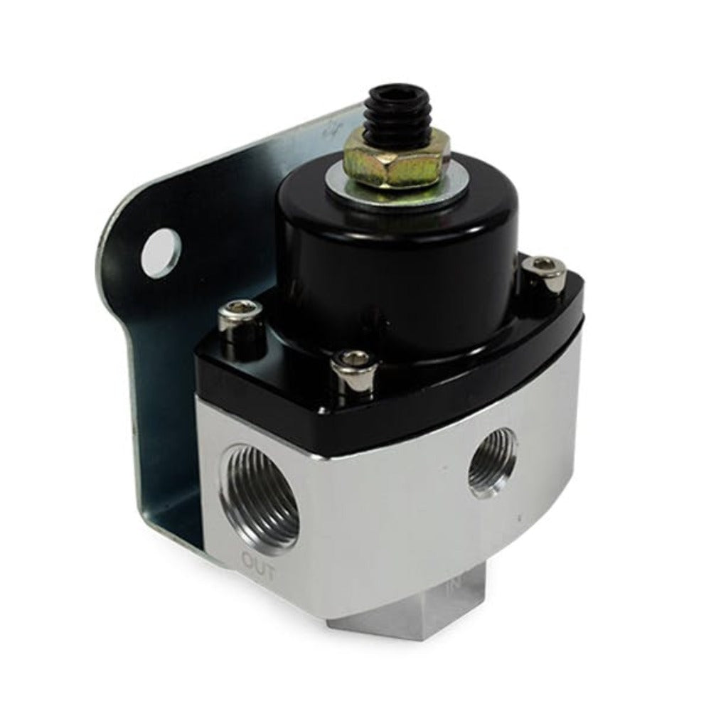 Top Street Performance JM1057BK Billet Aluminum Fuel Pressure Regulator, 5-12 PSI, 3/8 inch NPT, Black