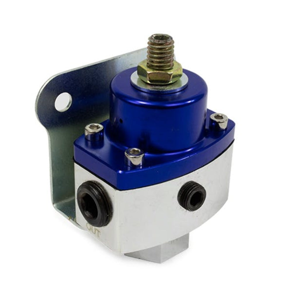 Top Street Performance JM1057BL Billet Aluminum Fuel Pressure Regulator, 5-12 PSI, 3/8 inch NPT, Blue