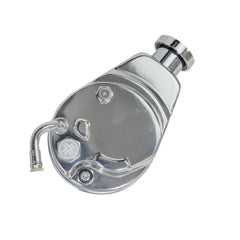 Top Street Performance JM2000C GM Saginaw Power Steering Pump With Billet Aluminum Cap and Dipstick, Chrome