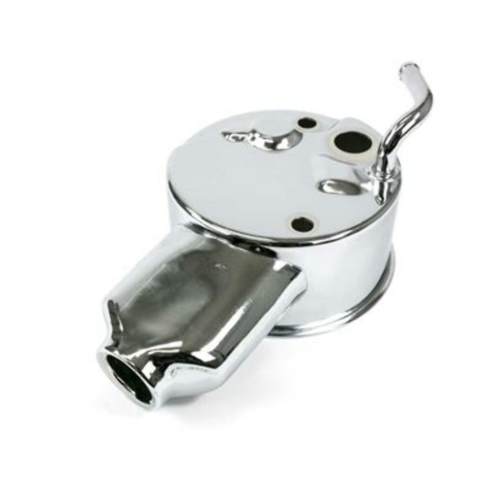 Top Street Performance JM2004C GM Early Saginaw Power Steering Pump Steel Reservoir, Chrome