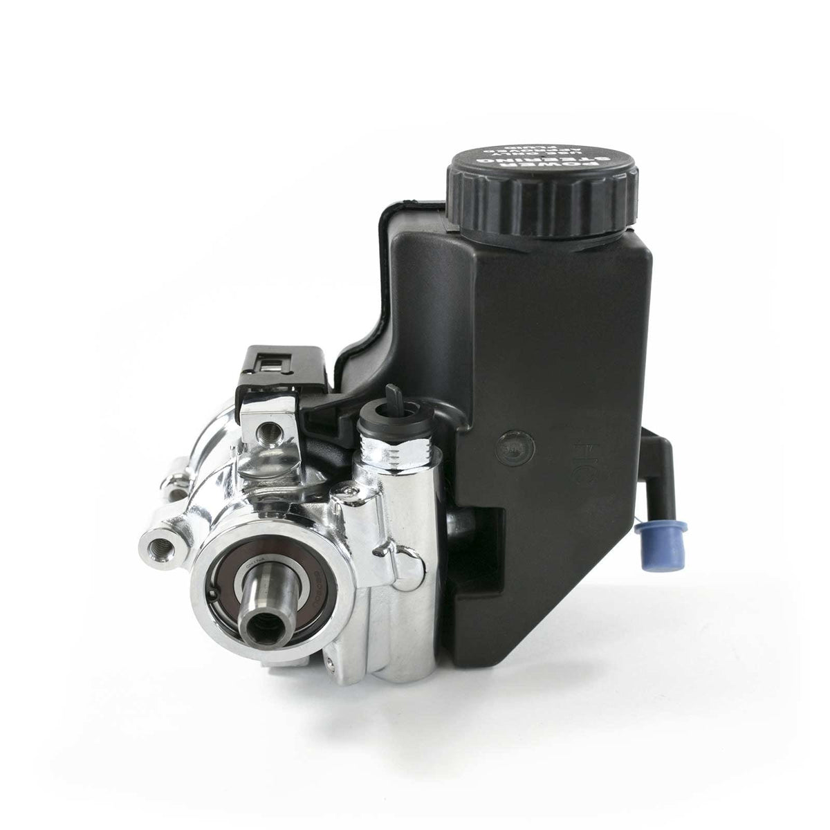 Top Street Performance JM2011BK GM Type 2 Power Steering Pump With Reservoir, Chrome