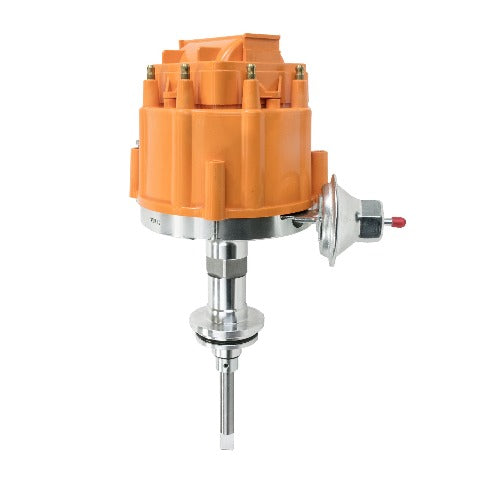 Top Street Performance JM6530OR HEI Distributor - 1957-1958 Mopar Hemi 392, V8 Engine, 65K Volt Coil, Orange Cap