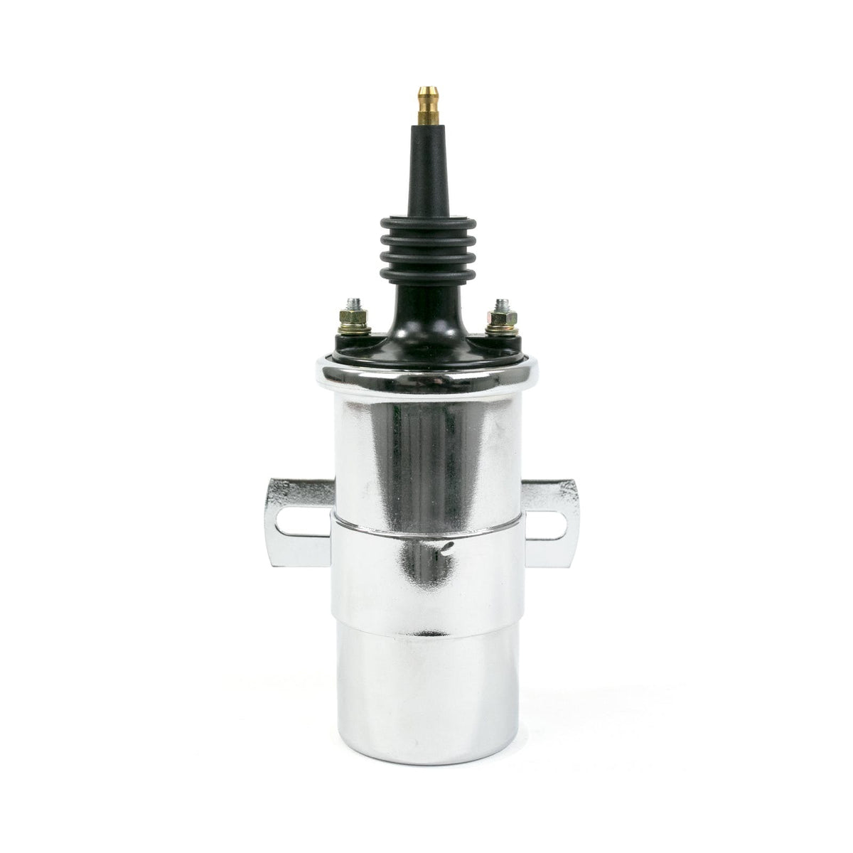 Top Street Performance JM6928C Ignition Coil Canister Round Oil-Filled, 45K Volt, Male Socket, Red