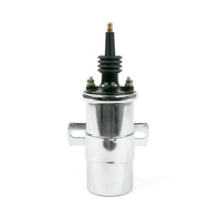Top Street Performance JM6928C Ignition Coil Canister Round Oil-Filled, 45K Volt, Male Socket, Red