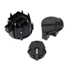 Top Street Performance JM6952BK HEI Distributor Cap and Rotor Kit Super Cap, Coil Cover, Rotor, Black
