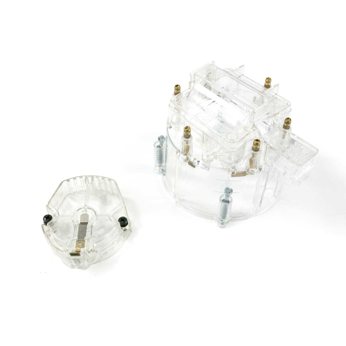Top Street Performance JM6953CL HEI Distributor Cap and Rotor Kit Oem Cap, Coil Cover, Rotor, Clear