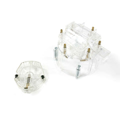 Top Street Performance JM6953CL HEI Distributor Cap and Rotor Kit Oem Cap, Coil Cover, Rotor, Clear