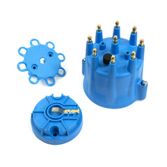 Top Street Performance JM6973BL Pro Series Pro Billet Ready To Run Distributor Cap and Rotor Kit Blue