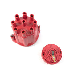 Top Street Performance JM6974R Pro Series Pro Billet Ready To Run Distributor Cap and Rotor Kit Red