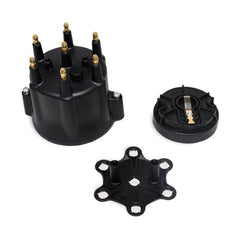 Top Street Performance JM6975BK Pro Series Pro Billet Ready To Run Distributor Cap and Rotor Kit Black