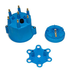 Top Street Performance JM6975BL Pro Series Pro Billet Ready To Run Distributor Cap and Rotor Kit Blue