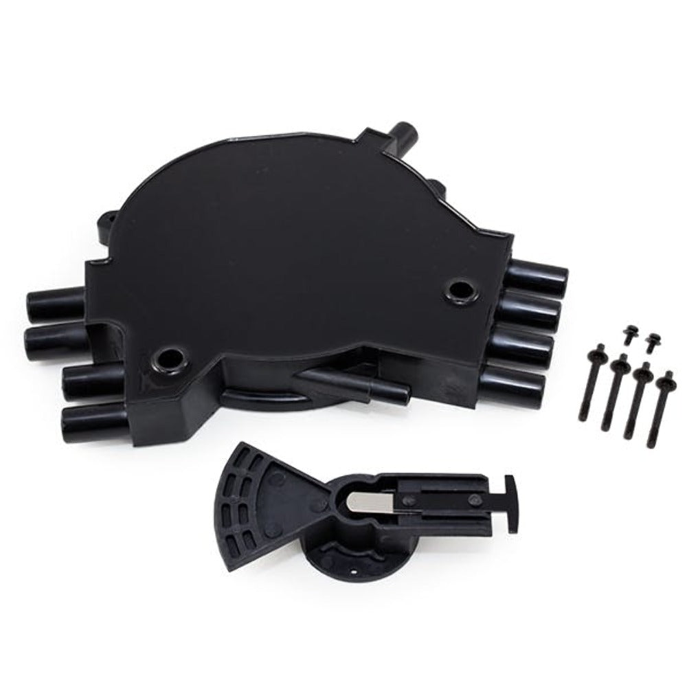 Top Street Performance JM6982BK Optispark Distributor Cap and Rotor Kit Black