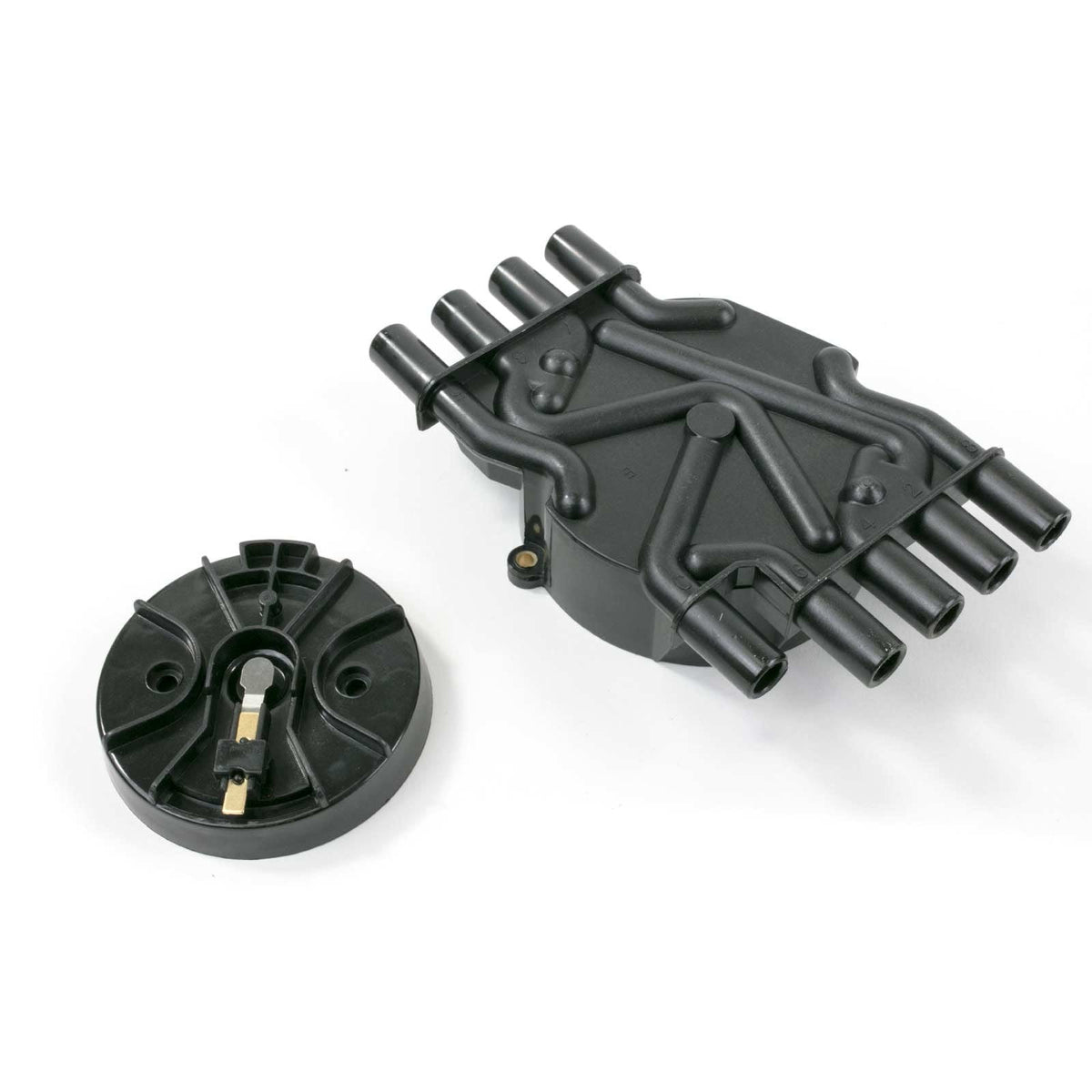 Top Street Performance JM6986BK GM Vortec Distributor Cap and Rotor Kit Black