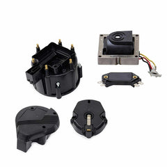 Top Street Performance JM6993BK-KT HEI Distributor Tune-Up Kit - OEM Cap/Rotor, 65K Volt Coil and Module, 6 Cyl Black