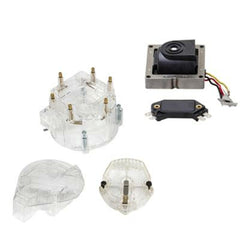 Top Street Performance JM6993CL-KT HEI Distributor Tune-Up Kit - OEM Cap/Rotor, 65K Volt Coil and Module, 6 Cyl Clear