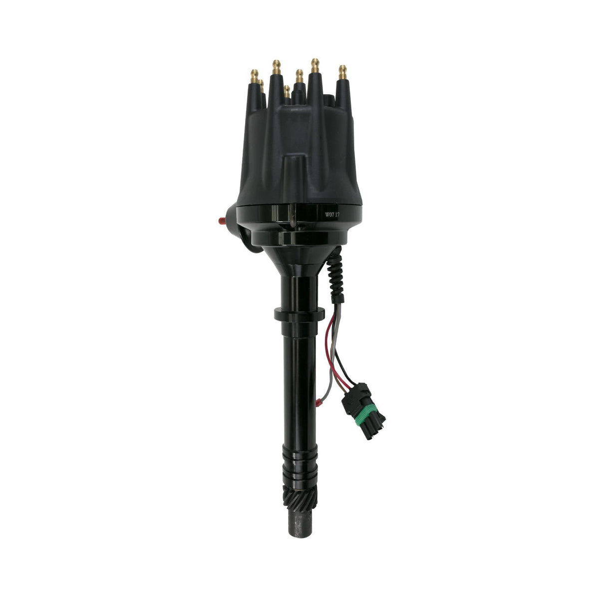 Top Street Performance JM7701-2ABK Pro Series Ready to Run Distributor Black Cap with Fixed Collar, All Black