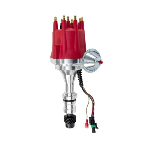 Top Street Performance JM7703R Pro Series Ready to Run Distributor Red Cap