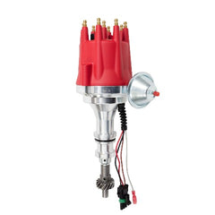 Top Street Performance JM7706R Pro Series Ready to Run Distributor Red Cap