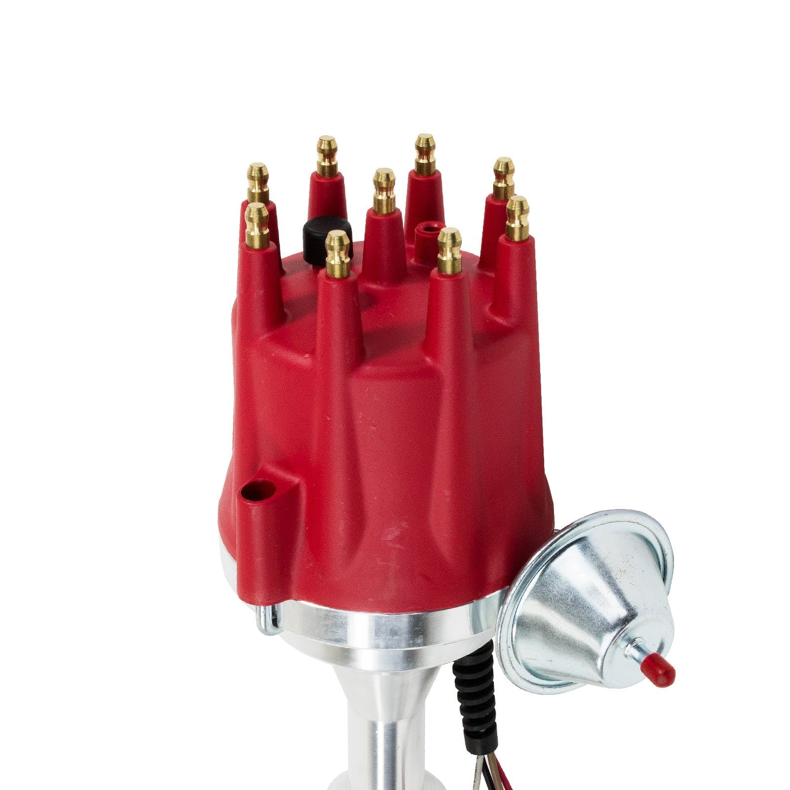Top Street Performance JM7713R Pro Series Ready to Run Distributor Red Cap