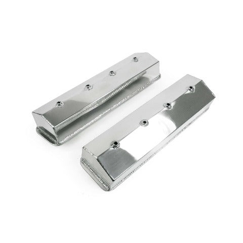 Top Street Performance JM8072-2P Aluminum Tall Fabricated Valve Cover Center Bolt, w/o Breather Hole, Polished