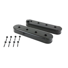 Top Street Performance JM8081-5BK Aluminum Fabricated Valve Cover w/o Coil Mounts, Sandblasted Black