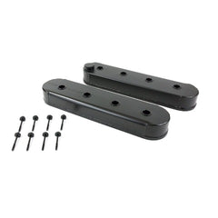 Top Street Performance JM8081-5BK Aluminum Fabricated Valve Cover w/o Coil Mounts, Sandblasted Black