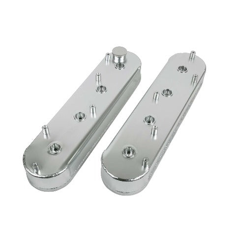 Top Street Performance JM8081-6CA Aluminum Fabricated Valve Cover w/ Coil Mounts, Clear Anodized
