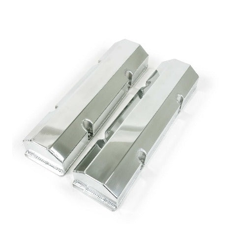 Top Street Performance JM8091-3P Aluminum Tall Fabricated Valve Cover Short Bolt, w/o Breather Hole, Polished