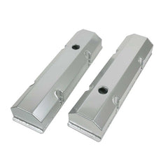 Top Street Performance JM8091-8CA Aluminum Tall Fabricated Valve Cover Short Bolt, w/ Breather Hole, Clear Anodize