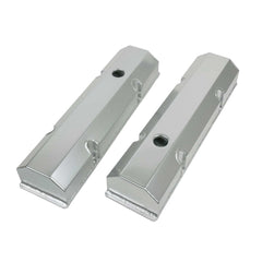 Top Street Performance JM8091-8CA Aluminum Tall Fabricated Valve Cover Short Bolt, w/ Breather Hole, Clear Anodize