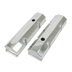 Top Street Performance JM8091-8P Aluminum Tall Fabricated Valve Cover Short Bolt, w/ Breather Hole, Polished