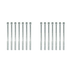Top Street Performance JM8092-7CA Aluminum Tall Fabricated Valve Cover Long Bolt, w/ Breather Hole, Clear Anodized