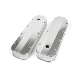 Top Street Performance JM8092-7CA Aluminum Tall Fabricated Valve Cover Long Bolt, w/ Breather Hole, Clear Anodized