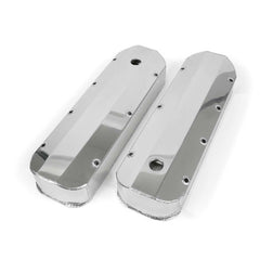 Top Street Performance JM8092-7P Aluminum Tall Fabricated Valve Cover Long Bolt, w/ Breather Hole, Polished