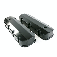Top Street Performance JM8092-8BK Aluminum Tall Fabricated Valve Cover Short Bolt, w/ Breather Hole, Black
