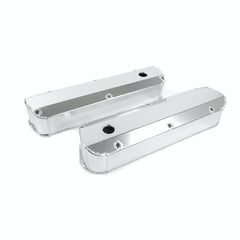 Top Street Performance JM8093-7CA Aluminum Tall Fabricated Valve Cover Long Bolt, w/ Breather Hole, Clear Anodized