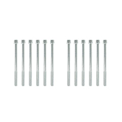 Top Street Performance JM8093-7CA Aluminum Tall Fabricated Valve Cover Long Bolt, w/ Breather Hole, Clear Anodized