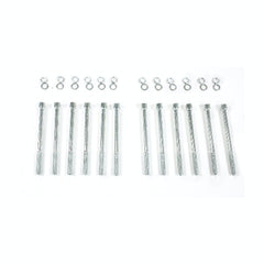 Top Street Performance JM8094-7CA Aluminum Tall Fabricated Valve Cover Long Bolt, w/ Breather Hole, Clear Anodized