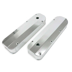 Top Street Performance JM8094-7CA Aluminum Tall Fabricated Valve Cover Long Bolt, w/ Breather Hole, Clear Anodized