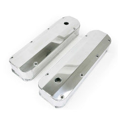 Top Street Performance JM8094-7P Aluminum Tall Fabricated Valve Cover Long Bolt, w/ Breather Hole, Polished