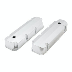 Top Street Performance JM8094-8CA Aluminum Tall Fabricated Valve Cover Short Bolt, w/ Breather Hole, Clear Anodize