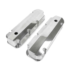 Top Street Performance JM8094-8P Aluminum Tall Fabricated Valve Cover Short Bolt, w/ Breather Hole, Polished