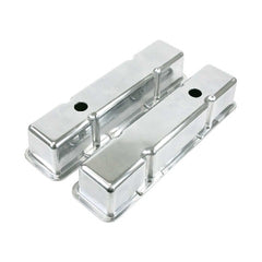 Top Street Performance JM8111-8P Aluminum Tall Die Cast Valve Cover Short Bolt, w/ Breather Hole, Smooth, Polish